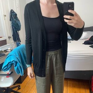 Basic black Long-Sleeve Lightweight Cardigan from LOFT